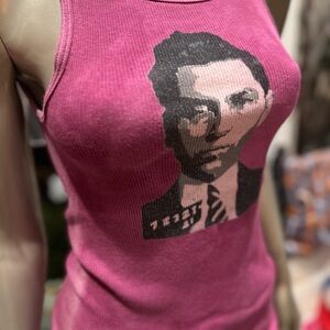 LUCKY LUCIANO mobster series graffiti distressed underground tank top M unisex